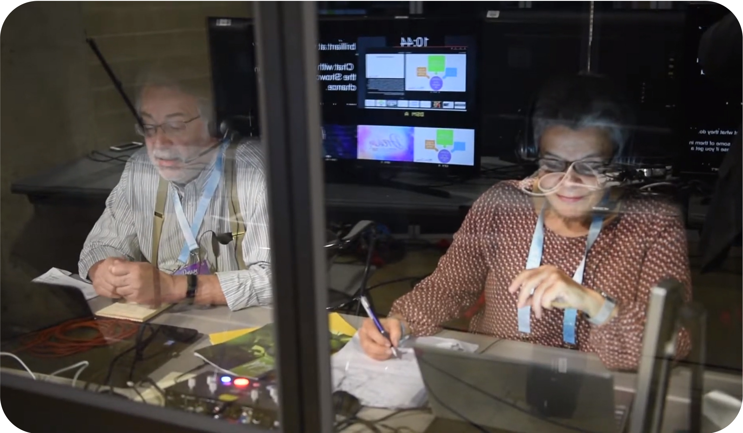 Interpreters at work with Williamsound Console