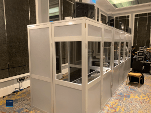 Interpretation Booths Setup with Radiator / Transmitters