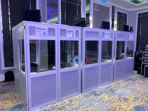 Interpretation Booth for Russian, Mandarin and Arabic