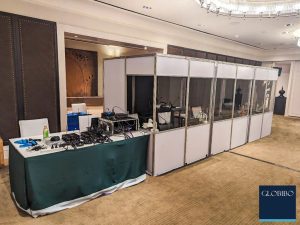 interpretation equipment setup at event