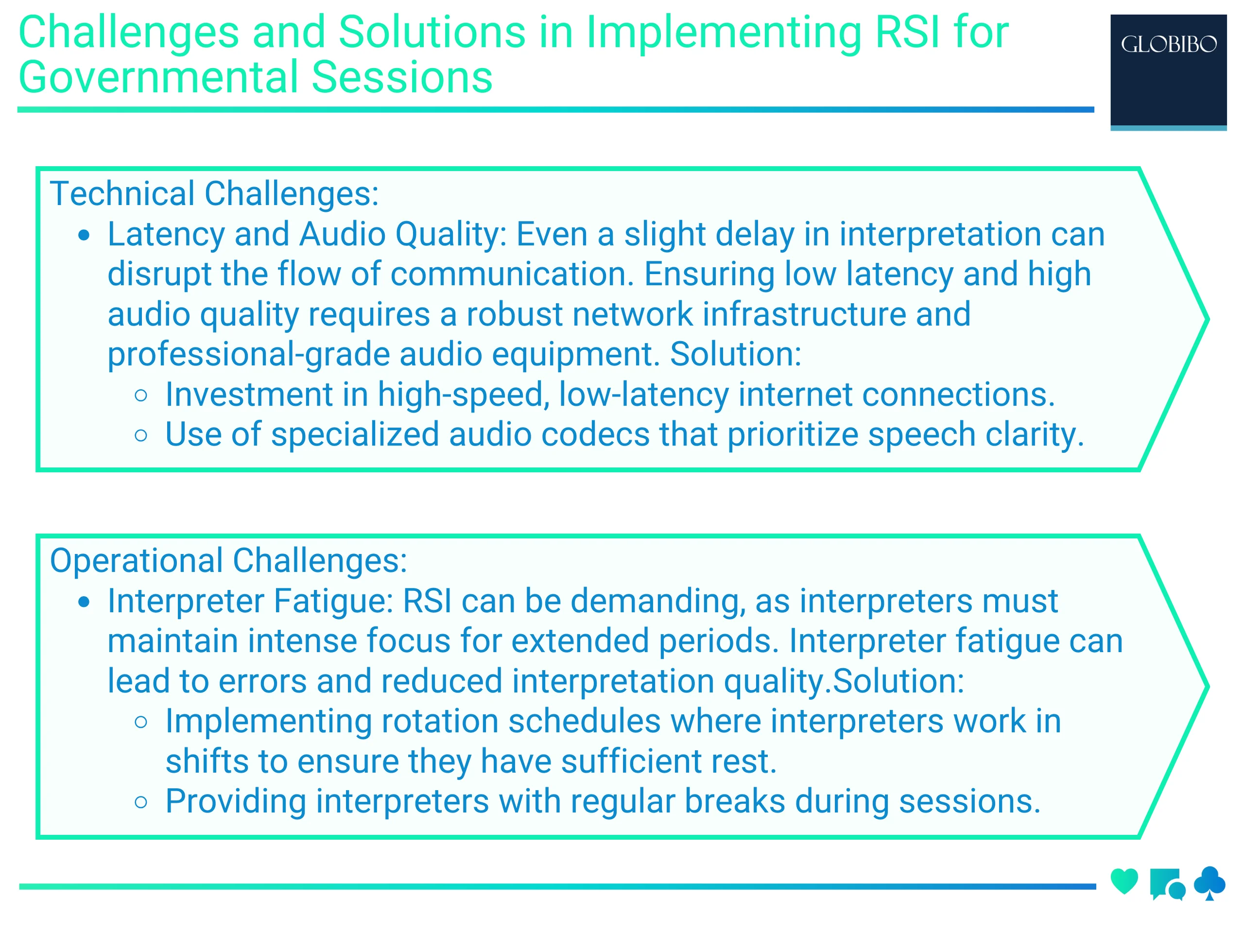 Challenges and Solutions in Implementing RSI for Governmental Sessions Challenges and Solutions in Implementing RSI for Governmental Sessions