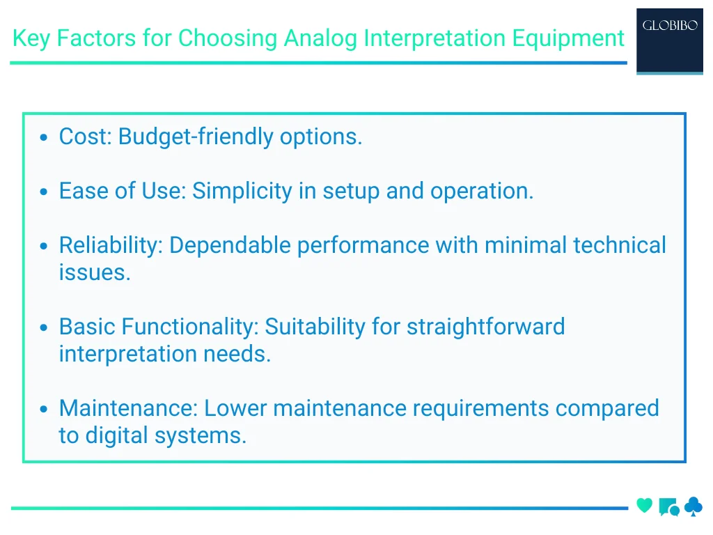 Key Factors for Choosing Analog Interpretation Equipment
