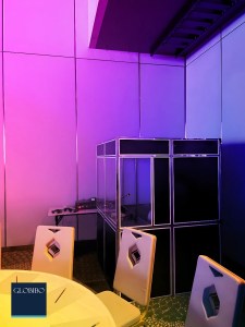 Interpretation booth setup at an event