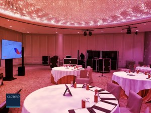 Interpretation booth setup at an event